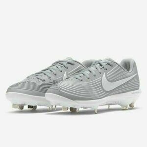 Nike Women's Lunar Hyperdiamond 3 Pro Grey Metal Softball Cleats Size 8